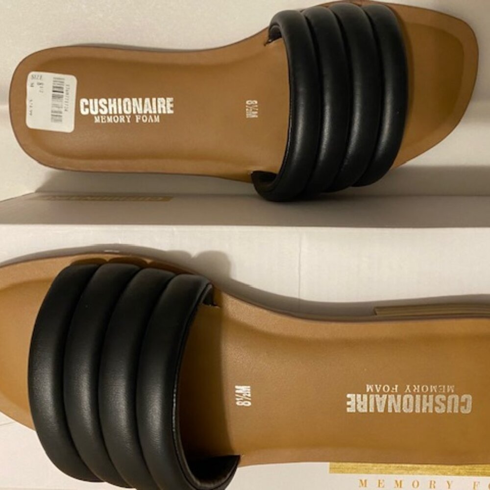 Women HELEN Black Flat CUSHIONAIRE Size: 8.5 MEMORY FOAM